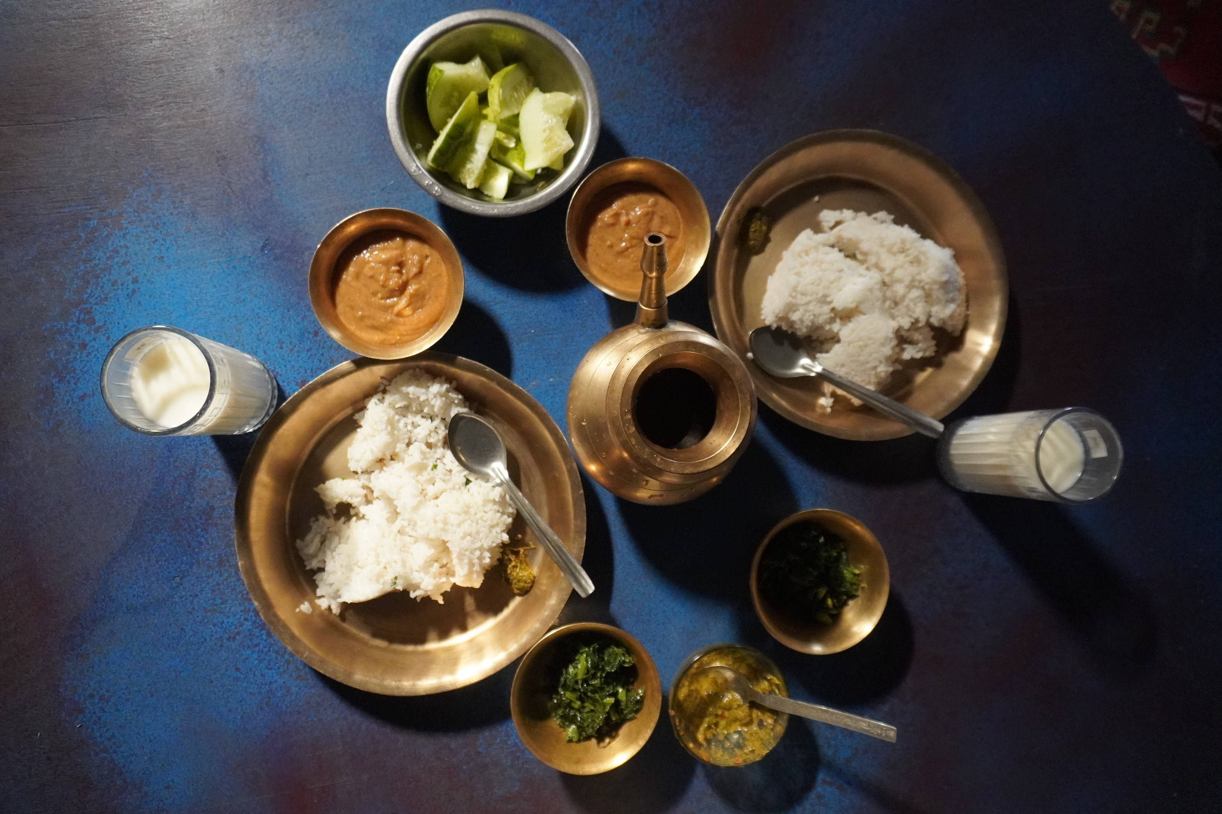 A local meal at Naupata Community Homestay