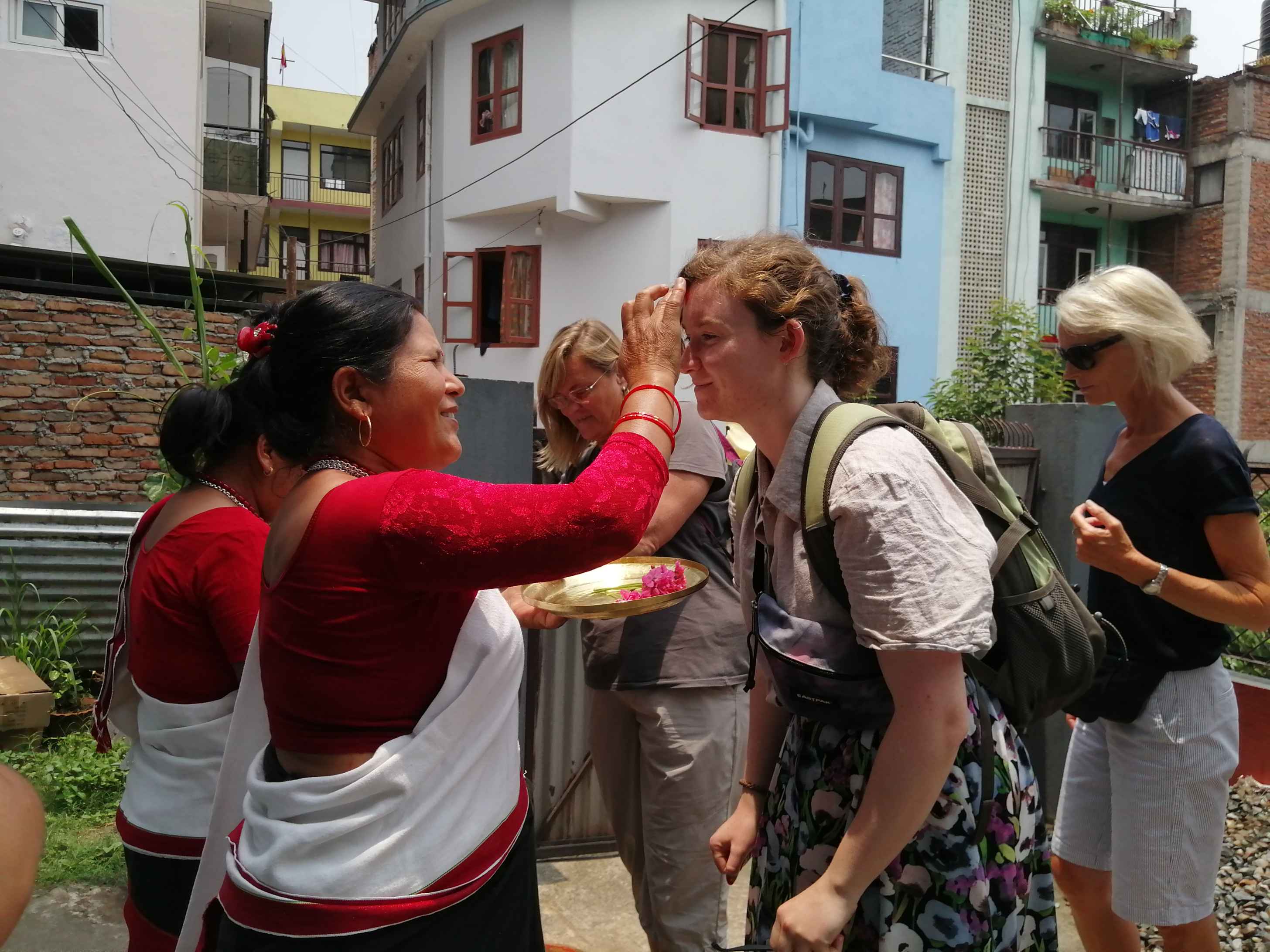 Kirtipur Community Homestay hosts welcoming their guests